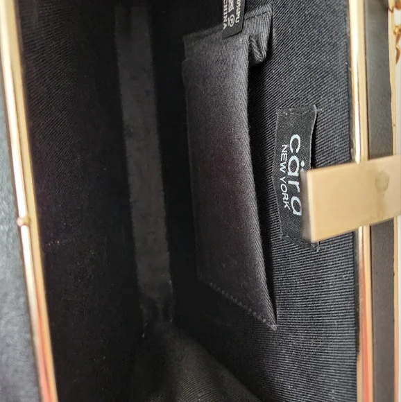 Cara New York Black Geometric Textured Clutch Crossbody - Picture 3 of 7